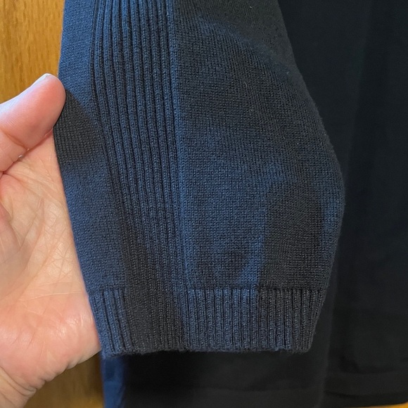 Lands' End Navy Crew Neck Sweater - Picture 4 of 12